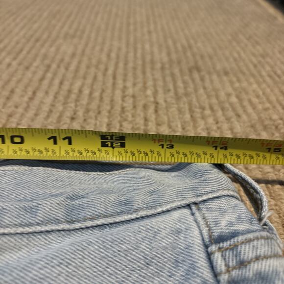 Agolde Parker Long Distressed Denim Light Wash Jean Shorts High Rise Women’s 26 - Picture 9 of 9